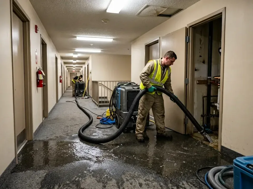 multi-unit-apartment-hallway-f-005 — frequently asked questions, Emergency Burst Pipe Water Extraction & Removal in Eaglevil…